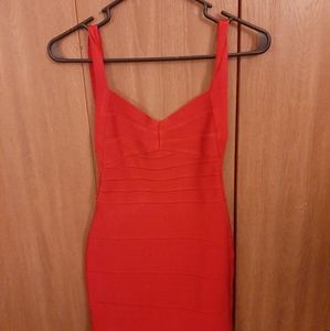 Elegant Red Backless Dress